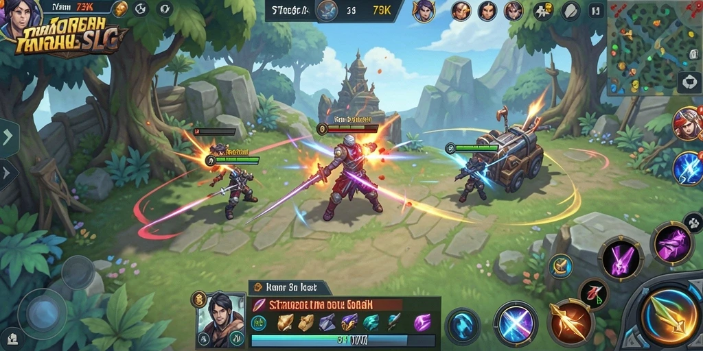 Tampilan gameplay SLG yang mendebarkan di 73K.