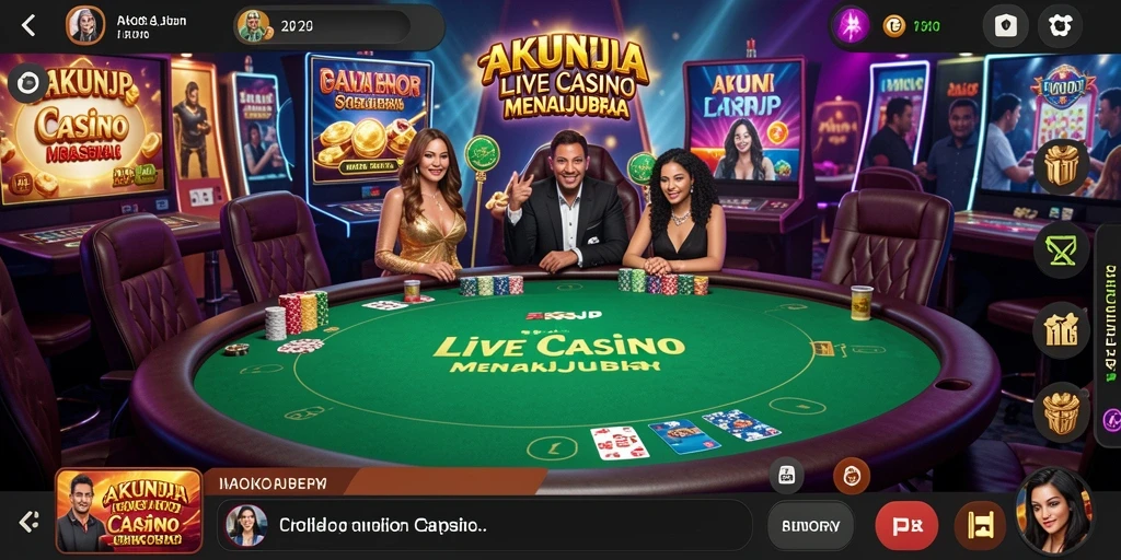 Gameplay Live Casino dengan dealer profesional di AKUNJP.