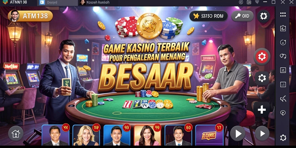 Tampilan menarik dari gameplay Kasino yang memukau.