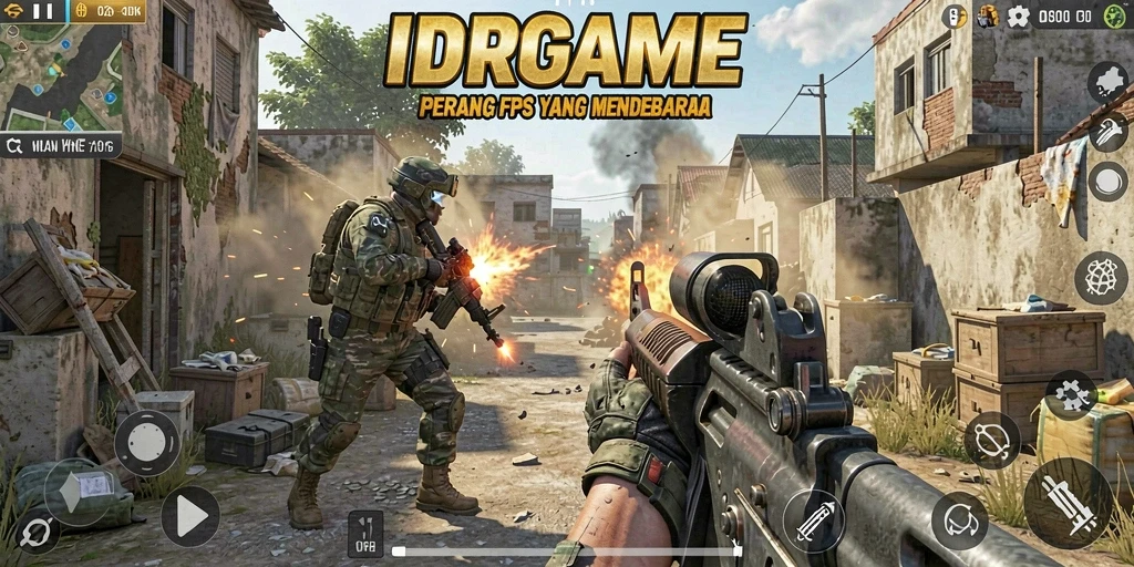 Gameplay mendebarkan dari IDRGAME dengan aksi tembak-menembak intens.