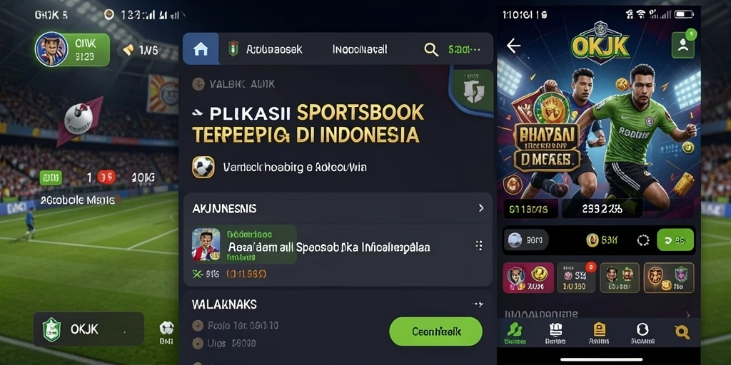 Tampilan menarik dari gameplay aplikasi Sportsbook OKJK.