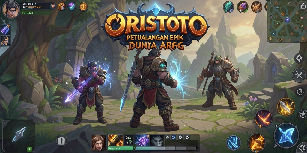 Tangkapan layar gameplay ORISTOTO menampilkan aksi pertarungan yang mendebarkan.