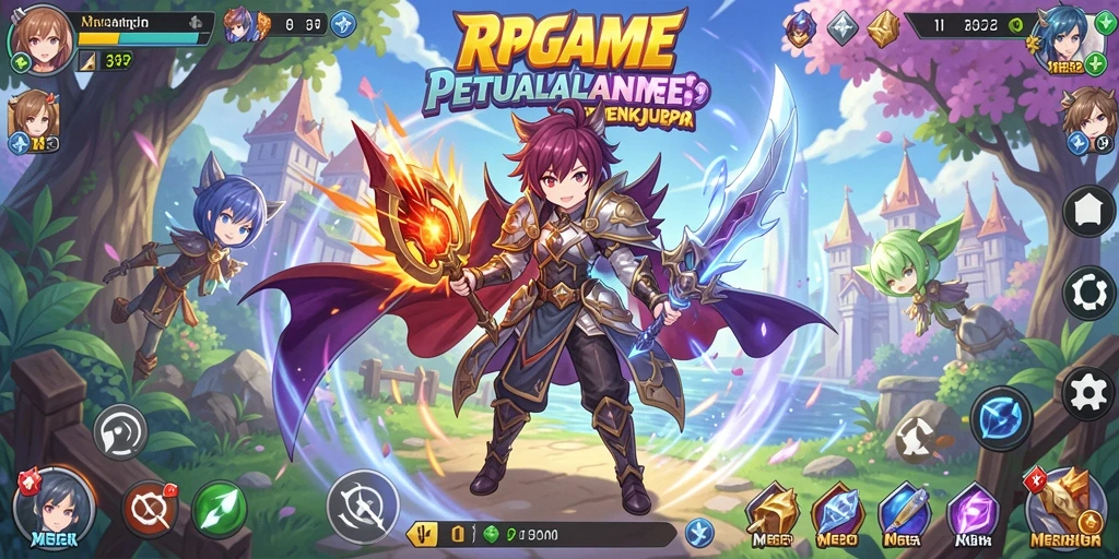 Screenshot gameplay RPGAME menampilkan aksi pertarungan yang mengagumkan.