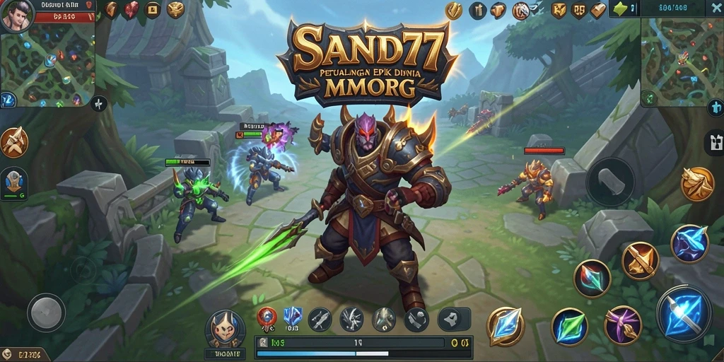 Gameplay SAND77 yang menarik dalam dunia MMORPG yang luas.