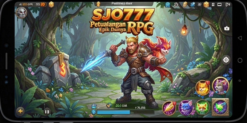 Tangkapan layar SJO777 menampilkan aksi pertempuran yang mendebarkan dalam dunia RPG.