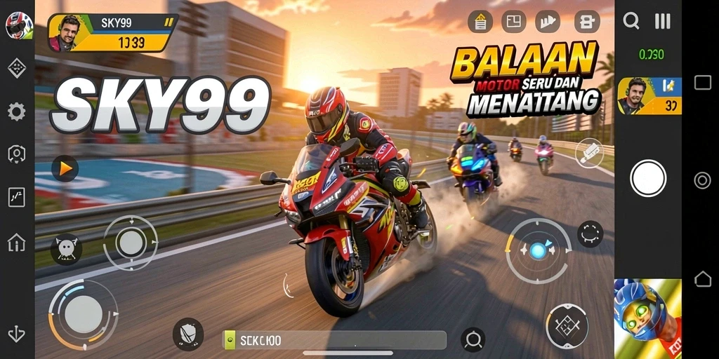 Gameplay menarik dan aksi balapan motor yang seru.
