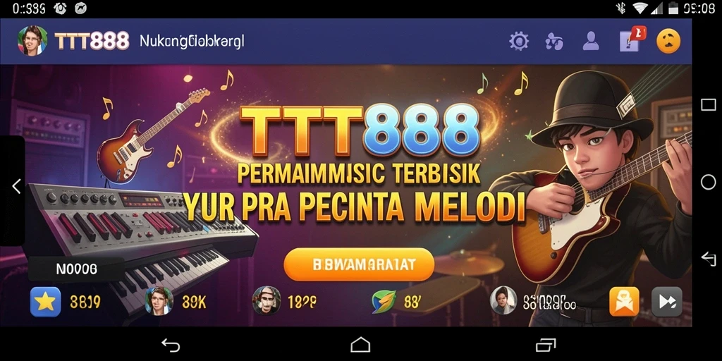 Tampilan gameplay TTT888 yang menyenangkan dengan berbagai pilihan lagu.