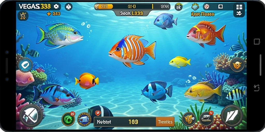 Tampilan gameplay seru dari game Tembak Ikan VEGAS338.